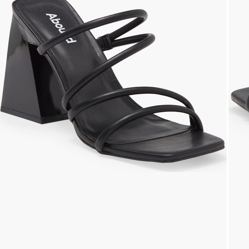 Abound Black Strappy Women's Heels